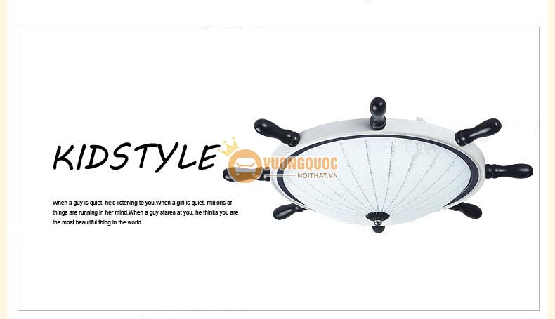 Đèn ốp trần trẻ em hình bánh lái tàu UHS109-10